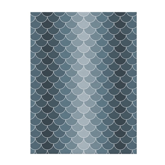 Throw Blanket for Couch Sofa and Bed, cool gray scale fish scales Super Soft Plush Throw Blanket, Fuzzy Cuteness Comfy Warm Washable Flannel Blanket & Throws for All Season 50"x40"