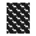 thumbnail image 1 of Throw Blanket for Couch Sofa and Bed, cool white Moose Elk black Super Soft Plush Throw Blanket, Fuzzy Cuteness Comfy Warm Washable Flannel Blanket & Throws for All Season 50"x40", 1 of 5