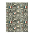 thumbnail image 1 of Throw Blanket for Couch Sofa and Bed, france Stamp Pattern Super Soft Plush Throw Blanket, Fuzzy Cuteness Comfy Warm Washable Flannel Blanket & Throws for All Season 80"x60", 1 of 5