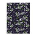 thumbnail image 1 of Throw Blanket for Couch Sofa and Bed, green Space Pattern white Super Soft Plush Throw Blanket, Fuzzy Cuteness Comfy Warm Washable Flannel Blanket & Throws for All Season 60"x50", 1 of 5