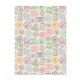 thumbnail image 1 of Throw Blanket for Couch Sofa and Bed, postmark Print colorful Super Soft Plush Throw Blanket, Fuzzy Cuteness Comfy Warm Washable Flannel Blanket & Throws for All Season, 1 of 5