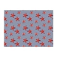 thumbnail image 1 of Throw Blanket for Couch, Starfish Navy Blue Stripe Super Soft Fuzzy Comfy Warm Throw Blanket, Cuteness Lightweight Cozy Plush Flannel Blanket & Throws for Sofa and Bed All Season, 1 of 5