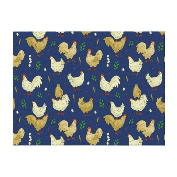Throw Blanket for Couch, Striking Cute Chicken Blue Super Soft Fuzzy Comfy Warm Throw Blanket, Cuteness Lightweight Cozy Plush Flannel Blanket & Throws for Sofa and Bed All Season