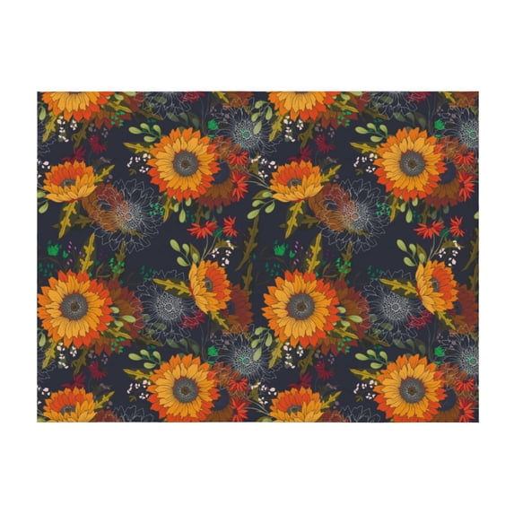Throw Blanket for Couch, Sunflowers Yellow Super Soft Fuzzy Comfy Warm Throw Blanket, Cuteness Lightweight Cozy Plush Flannel Blanket & Throws for Sofa and Bed All Season