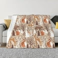 thumbnail image 1 of Throw Blanket for Couch, Woodland Animals in Neutral Tones Soft Comfy Warm Plush Throw Blanket, Lightweight Cozy Fuzzy Flannel Blanket & Throws for Sofa Bed, 1 of 7