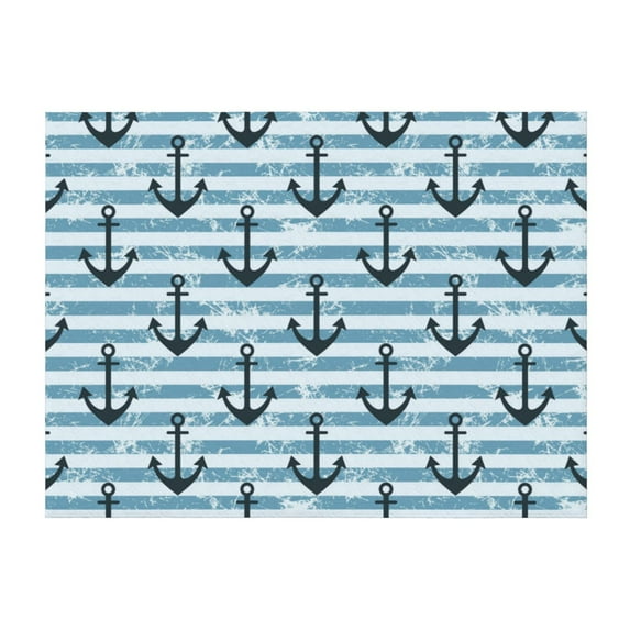 Throw Blanket for Couch, anchor Creative blue lined vintage Super Soft Fuzzy Comfy Warm Throw Blanket, Cuteness Lightweight Cozy Plush Flannel Blanket & Throws for Sofa and Bed All Season