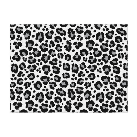 Throw Blanket for Couch - black grey Leopard print fashion Super Soft Fuzzy Comfy Warm Throw Blanket, Cozy Lightweight Funny Plush Flannel Blanket Throws for Sofa and Bed All Season