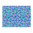 Throw Blanket for Couch blue purple Rainbow fish scale Super Soft
