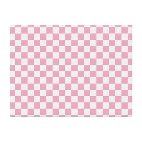 Throw Blanket for Couch, pink pastel checkered Super Soft Fuzzy Comfy Warm Cute Throw Blanket, Lightweight Cozy Plush Flannel Blanket Throws for Sofa Bed All Season