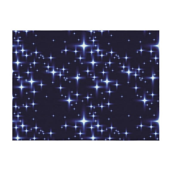 Throw Blanket for Couch, shining stars sky navyblue Super Soft Fuzzy Comfy Warm Throw Blanket, Cuteness Lightweight Cozy Plush Flannel Blanket & Throws for Sofa and Bed All Season