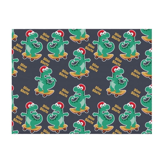Throw Blanket for Couch, skate cute Dinosaur Super Soft Fuzzy Comfy Warm Throw Blanket, Cuteness Lightweight Cozy Plush Flannel Blanket & Throws for Sofa and Bed All Season