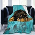 thumbnail image 1 of Throw Blanket,Cute Rottweiler Puppy Farm Dog Lazy Animal Blanket for Spring Recliner,Air Conditioning Blankets Washable, 1 of 1