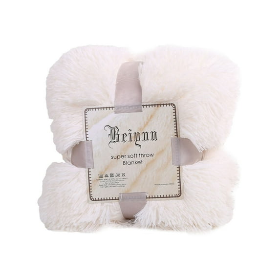 Throw Blanket, Fall Throw Blanket - Dienrx 80X120Cm Soft Shaggy Faux Fur Throw Blanket, Plush Warm Bedspread for Sofa Bed, Cozy Decorative Living Room Accent, Machine Washable Fuzzy Nap Blanket
