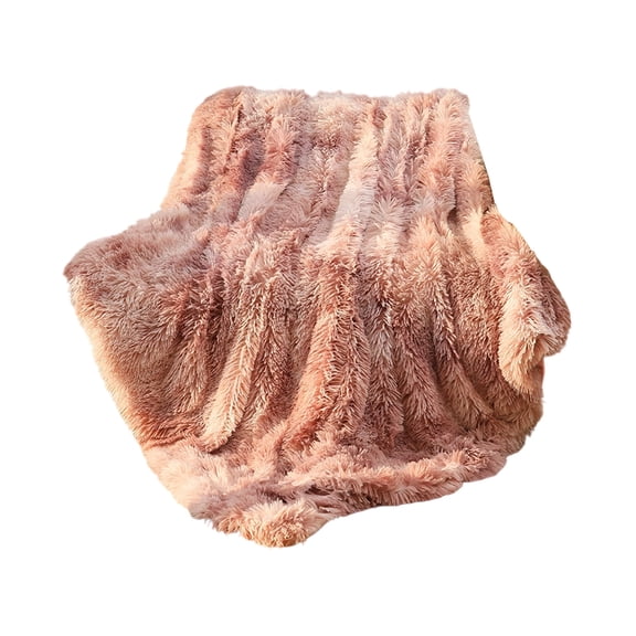 Throw Blanket Faux Fur Microfiber Blankets for Couch, Cozy Soft Warm Blanket for Sofa Bedroom Living Room,51x63 inches