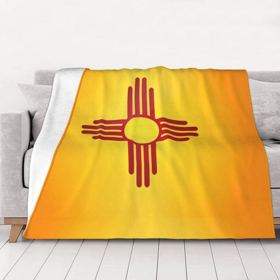 Throw Blanket Flag Of-New-Mexico Soft Cozy Fleece Flannel Blanket Home Decor for Couch Sofa Bed 50"x40"