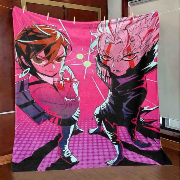 Throw Blanket,Flannel Fleece Anime Dandadan Pattern Plush Shawl Blanket, Soft Comfort Home Sofa Decor Flannel for All Seasons