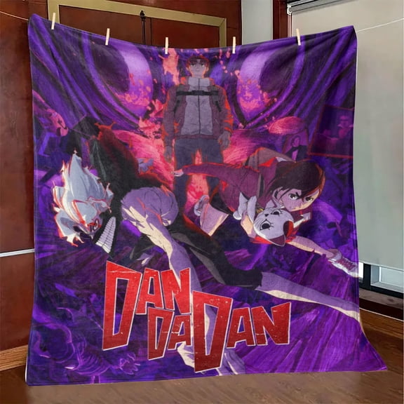 Throw Blanket,Flannel Fleece Anime Dandadan Pattern Plush Shawl Blanket, Soft Comfort Home Sofa Decor Flannel for All Seasons