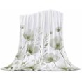 thumbnail image 1 of Throw Blanket Fleece Blanket for Couch, Watercolor Vintage Sage Green Flowers Soft Microfiber Fuzzy Blanket Lightweight Cozy Blanket for Home Bed Sofa 40 x 50 Inch, 1 of 6