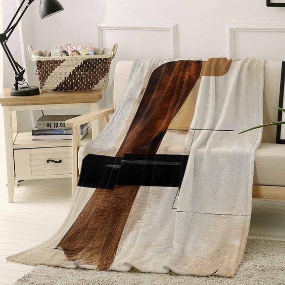 Throw Blanket Fleece Throw Blanket 40x50in, Vintage Abstract Mid Century Graffiti Art Soft Lightweight Bed Blankets Retor Fuzzy Couch Blankets for All Season