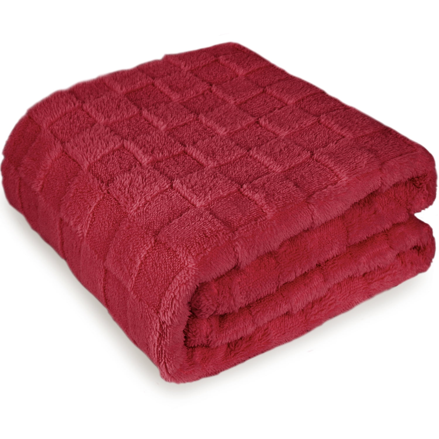 Throw Blanket Fuzzy Plaid Blanket for Sofa Couch or Bed, Throw Size