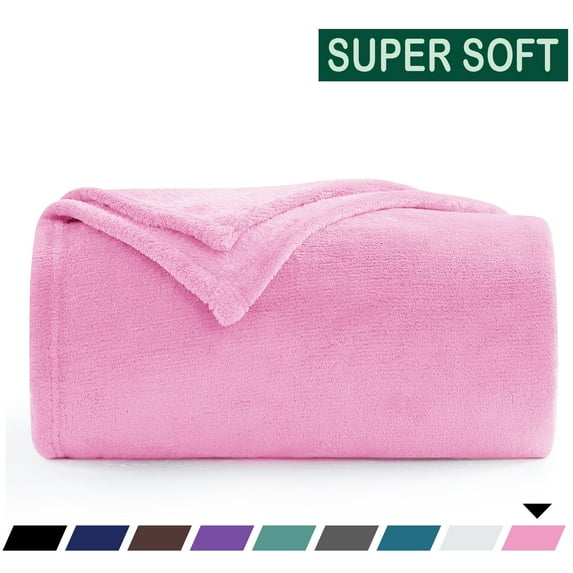 Throw Blanket, Fuzzy & Plush Warm Fleece Blanket, King Size Pink Blankets for Couch Beds, Washable Soft Blankets for Women, 108" x 90"