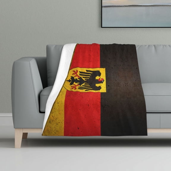 Throw Blanket German Flag With The German Flannel Blanket Soft Throw Blanket For Couch Bed All Seasons (32"X48")