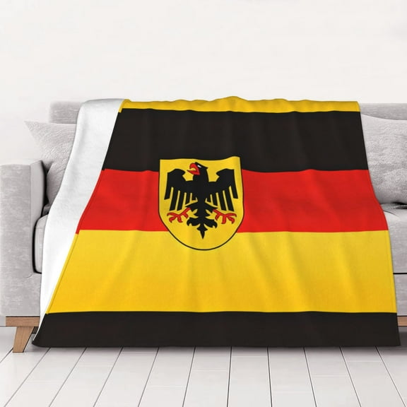 Throw Blanket Germany Flag Soft Cozy Fleece Flannel Blanket Home Decor for Couch Sofa Bed 80"x60"