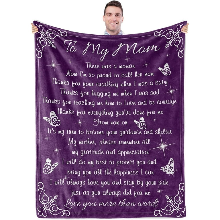 Throw Blanket Gifts for Mom 50 x60 Blanket Gifts for Mother to My Mom Blanket from Daughter Son Cozy Soft Blankets Happy Birthday Mom Gifts Walmart