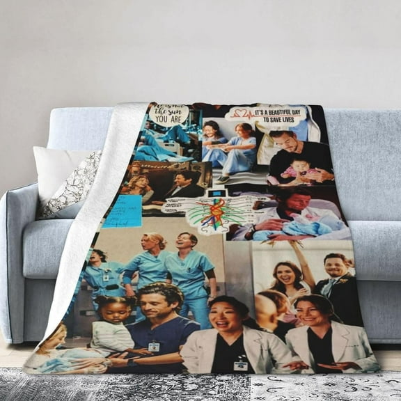 Throw Blanket Gr-e_y''s Poster Ana-to_My Super Soft Fuzzy Blanket Warm Plush Throw Blanket for Couch Bed Sofa Chair 40"x50"