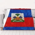 thumbnail image 1 of Throw Blanket Haitian Flag Soft Cozy Fleece Flannel Blanket Home Decor for Couch Sofa Bed 40"x30", 1 of 7