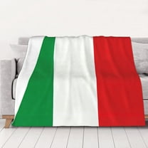 Throw Blanket Italian Flag Soft Cozy Fleece Flannel Blanket Home Decor for Couch Sofa Bed 80"x60"