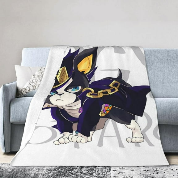 Throw Blanket JoJo's Bizarre Adventure Fleece Blanket Ultra Soft Microfiber Cozy Throw for Travel Camping Air Plane All Seasons Bed Throw Home Decor 50"x40"