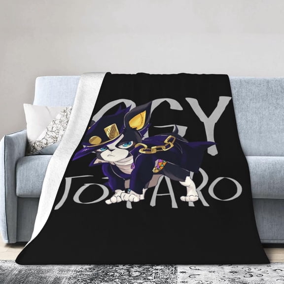Throw Blanket JoJo's Bizarre Adventure Soft Flannel Blankets for Children Adult All Season Air Conditioning Blanket for Bed Living Room Sofa 50"x40"
