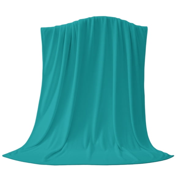 Throw Blanket Minimalism Solid Color Modern Art,Warm Soft Lightweight Flannel Fleece Blankets Pure Teal Aquamarine Green,Microfiber Throws for Bed Sofa Couch Camping All Seasons Use 30x40In