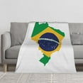 thumbnail image 1 of Throw Blanket, Passionate Colorful Brazil Blanket, Lightweight Microfiber Fleece Throw for Couch, Sofa, Bed, 50x40inch, 1 of 7