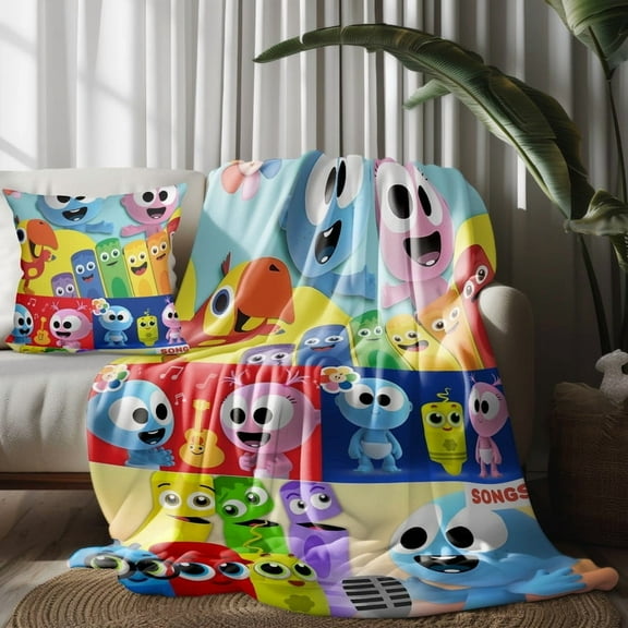 Throw Blanket and Pillowcase Set For Funny GooGoo & GaaGaa Baby Thin Bed Couch Decor Kids Adult Nap Micro Fleece Fuzzy Blankets Bedroom Car All Season Birthday Gifts 30×40 inch