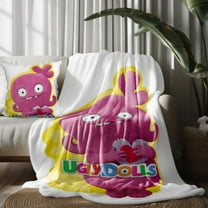 Throw Blanket and Pillowcase Set，Ugly Doll Moxy Thin Bed Couch Decor Kids Adult Nap Micro Fleece Fuzzy Blankets Bedroom Car All Season Birthday Gifts 30×40 inch