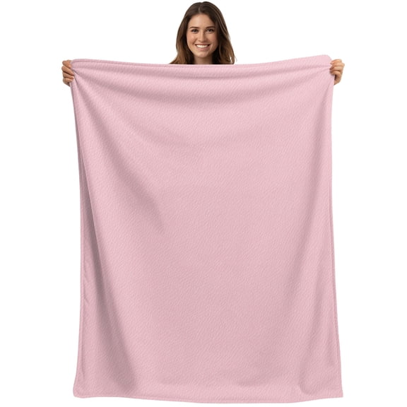Throw Blanket Pink Leather Texture Blankets and Throws, Solid Color Blanket for Couch Bed Sofa Chair, Soft Cozy Warm Flannel Fleece Blankets for All Season Home Decor 40x50 Inch