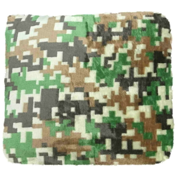Throw Blanket Plush Super Soft and Cozy Oversized 60 x 72 inch - Geometric Camo