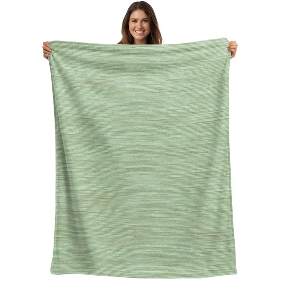 Throw Blanket Sage Green Linen Weave Blankets and Throws, Solid Color Texture Blanket for Couch Bed Sofa Chair, Soft Cozy Warm Flannel Fleece Blankets for All Season Home Decor 30x40 Inch