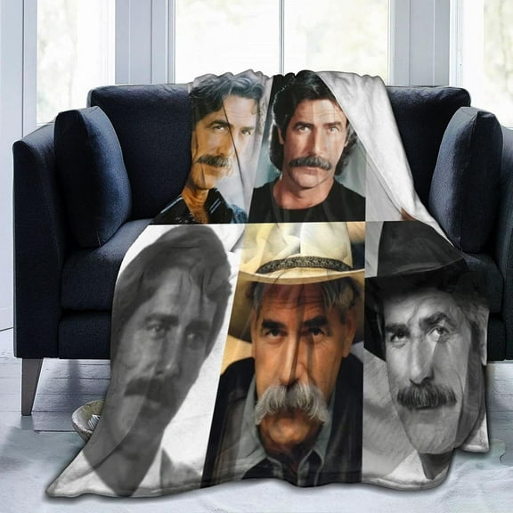 Throw Blanket Sam Elliott Ultra Soft air Conditioning Bed Blankets Cozy Flannel Blankets for Couch Bed Living Room for All Seasons (50"x40")