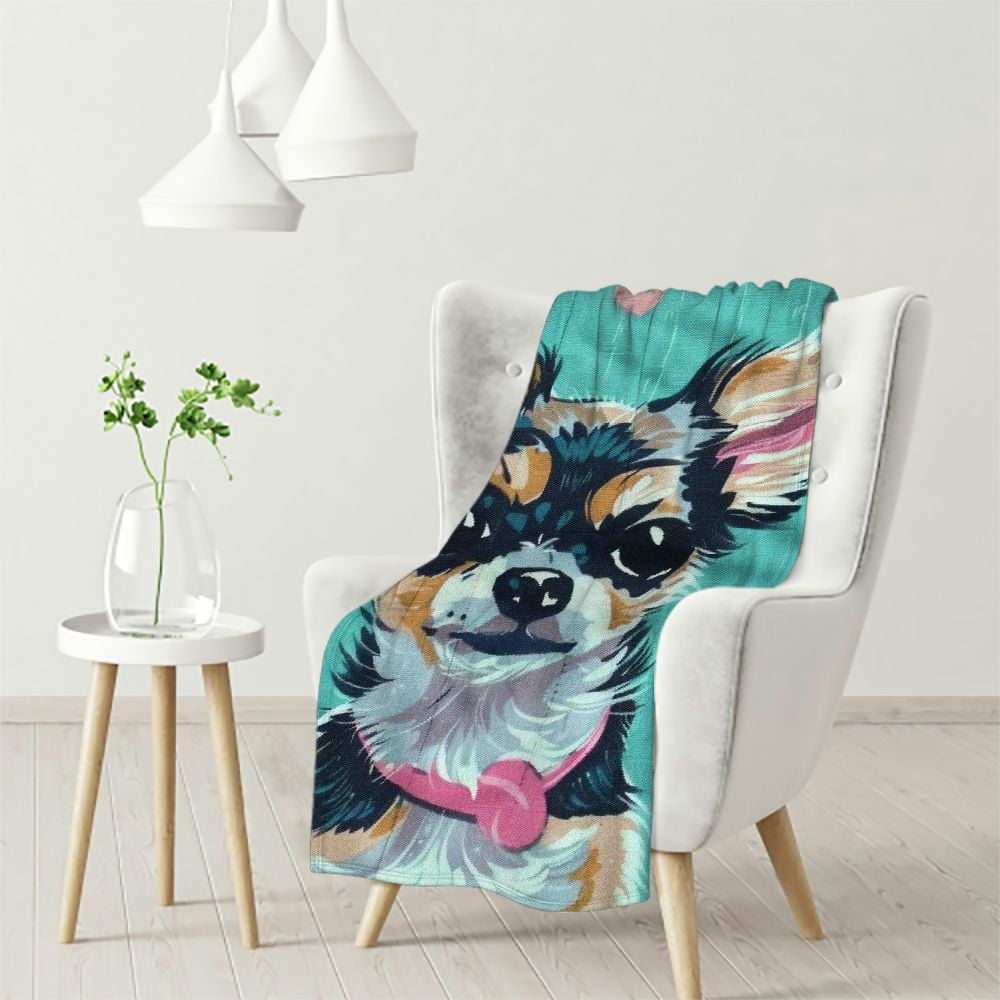Dog print blankets and throws hotsell