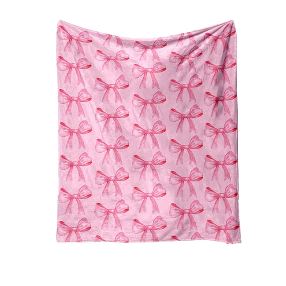 Throw Blanket – Soft Fleece Blanket for Girls and Women, Coquette Aesthetic Room Decor for Bed, Couch, Chair, Preppy Bedroom or Gift, Cute Decor Blanket