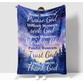 thumbnail image 1 of Throw Blanket, Soft Fleece Compassion Blanket with Inspirational Thoughts and Prayers, Ideal as a Gift for Girls, Men, Women 50x60 Inch, 1 of 1