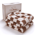 thumbnail image 1 of Throw Blanket, Soft Plush Flannel Blanket for Couch, Thick Comfy Blankets & Throws, 39x59 Inch Warm Cozy Microfiber Throw by MPOISVA, 1 of 7