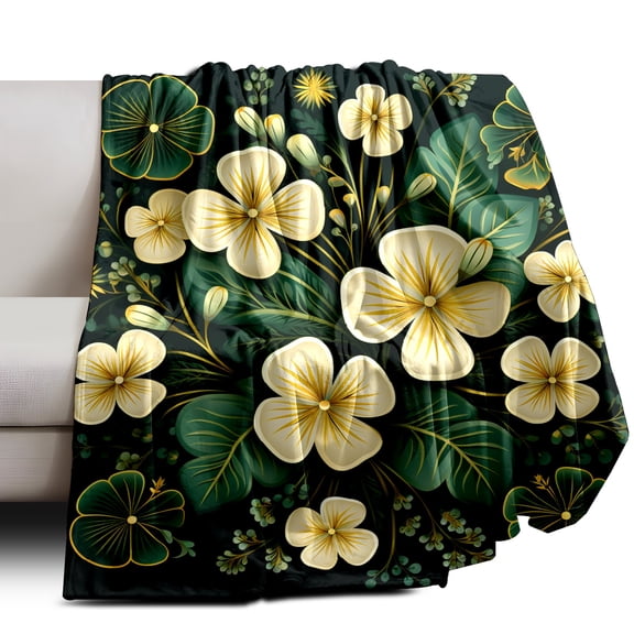 Throw Blanket Soft Plush Fleece Blanket 50In × 60In Home Decor Cozy Camping Blanket for Gift Bedding Essentials