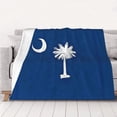 thumbnail image 1 of Throw Blanket South Carolina Flag Pattern Soft Cozy Fleece Flannel Blanket Home Decor for Couch Sofa Bed 40"x30", 1 of 7