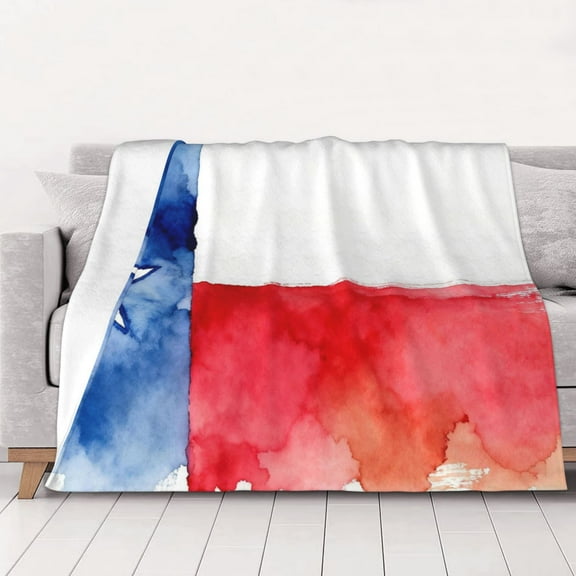 Throw Blanket Star-Texas-Flag Soft Cozy Fleece Flannel Blanket Home Decor for Couch Sofa Bed 40"x30"