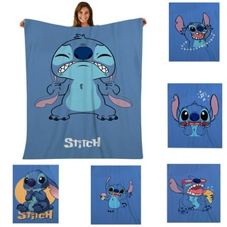 Mengen Personalized Lilo & Stitch Flannel Blanket For Couch Sofa