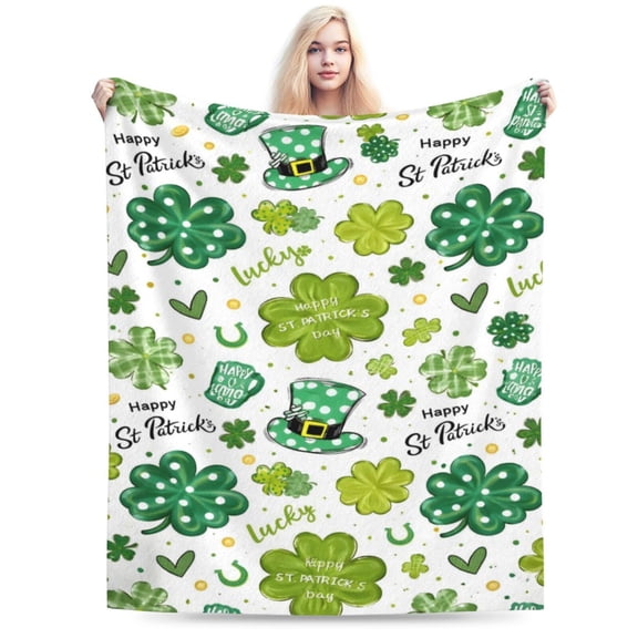 Throw Blanket Super Soft Cozy and Plush for Couch and Chair St Patricks Day Blankets 50x40